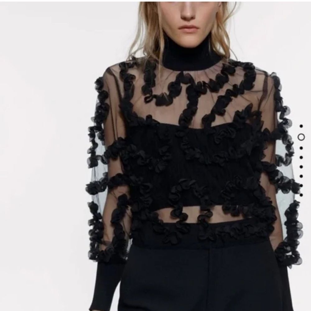 VGUC ZARA Blogger's Fav| Constrasting Semi-Sheer Top